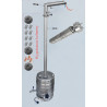 DISTILLATORE SMS 30 L INOX 60 TUBO INOX per gas