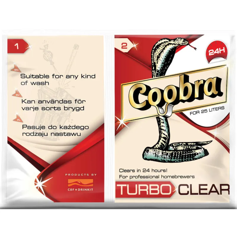 SuperKlar 24h Clarifies Moonshine BEER WINE KLAR Coobra White