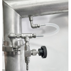 MORSETTO DISTILLATORE 50 L INOX SU TUBO 50 per gas