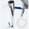 Carbon filtration column with valve Hose CARBON FILTER STAINLESS ACTIVE CARBON DISTILLATOR FOR 1 L