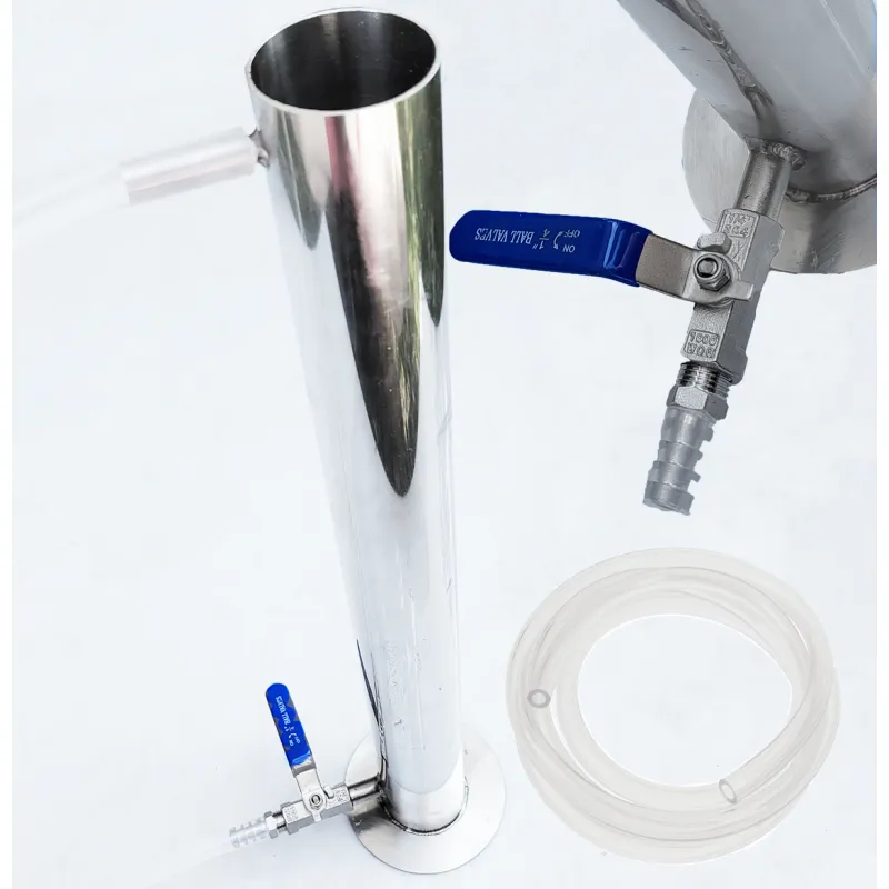 Colonne de filtration au charbon avec vanne Flexible FILTRE A CHARBON INOX DISTILLATEUR A CHARBON ACTIF POUR 1 L