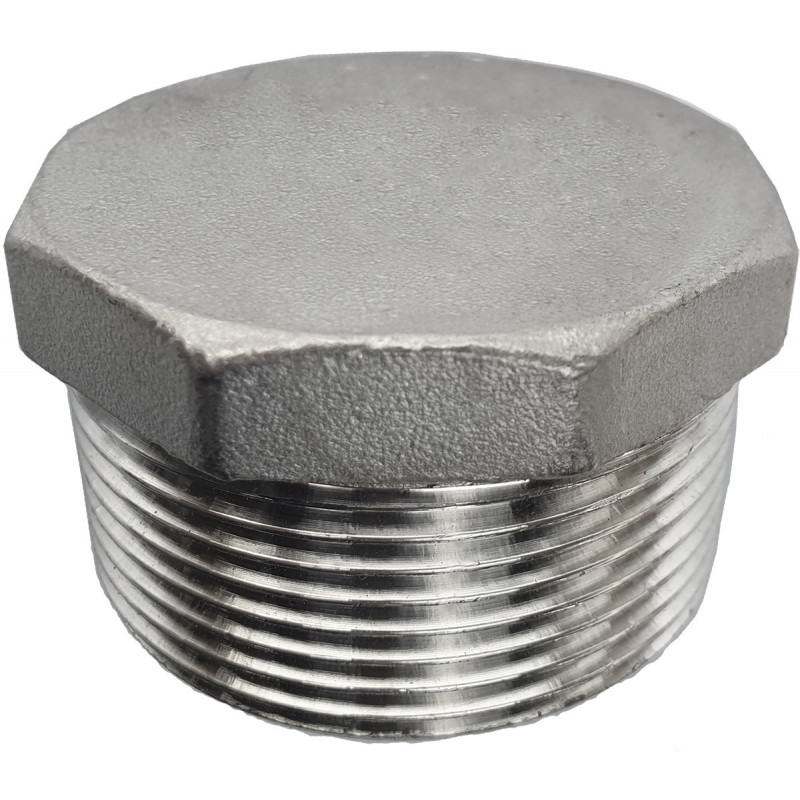 STAINLESS PLUG, 6-POINT, ACID RESISTANT 1/4" GZ