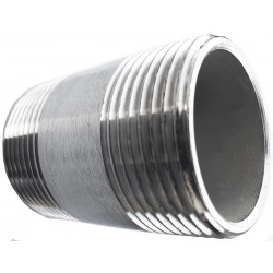 DOUBLE-SIDED THREADED NIPLE, STAINLESS STAINLESS 1 1/2" 3/2" - 47.6mm