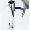 Carbon filtration column with valve STAINLESS CARBON FILTERACTIVE CARBON DISTILLATOR FOR 1 L
