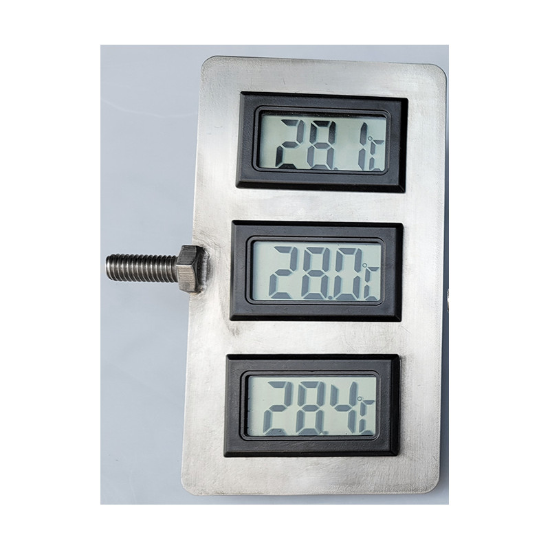 Cadre de boîtier TRIPLE avec vis M8 pour thermomètre LCD, distillateur