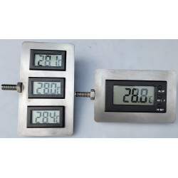 Cadre de boîtier TRIPLE avec vis M8 pour thermomètre LCD, distillateur