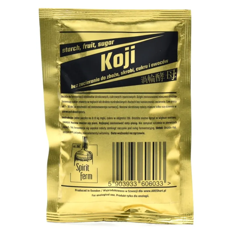 DISTILIERIŲ MIELĖS Koji vaisių grūdų krakmolui be košės