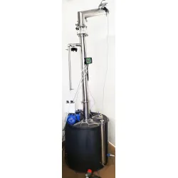 DESTYLATOR CLAMP 200 L NIERDZEWNY NA RURZE 100 Automat z mieszlnikiem i płaszczem olejowym