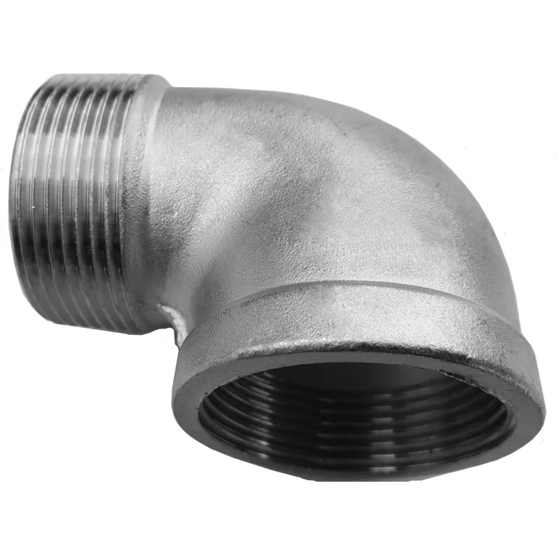 Armbåge rostfri nippelgängad gänga 1/8" - 9,6 mm