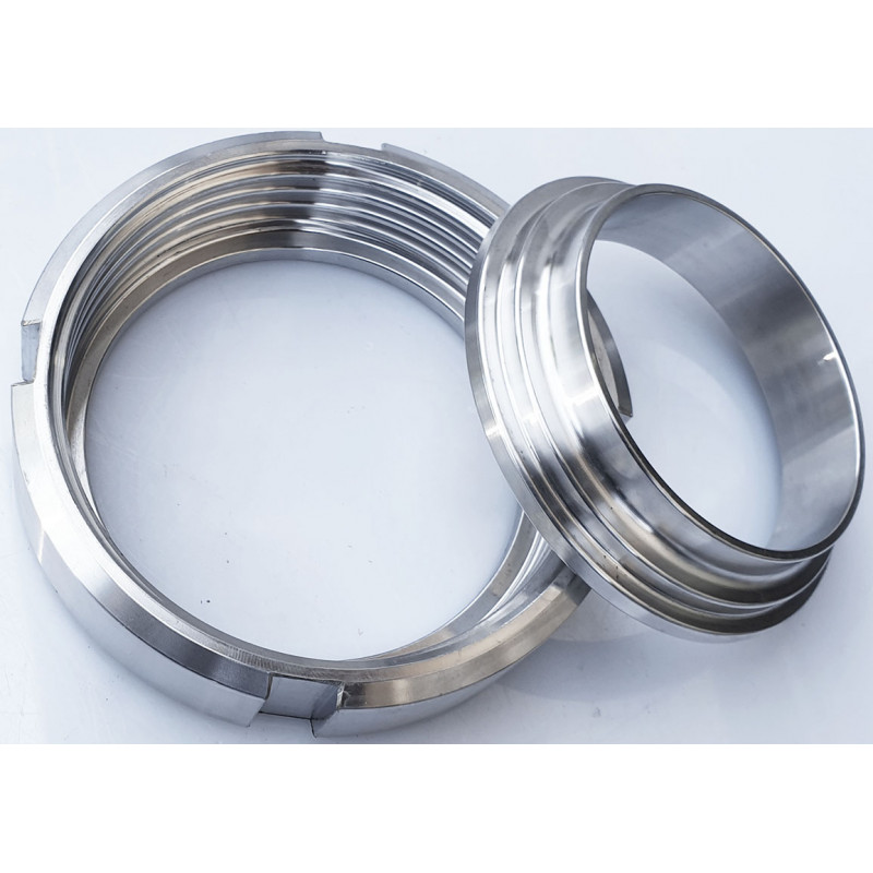 SMS CONNECTOR 51MM Uzmava un uzgrieznis STAINLESS STAINLESS 2" Uzmava + uzgrieznis