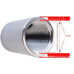 МУФТА 1/4" НЕРЖАВЕЮЩАЯ НЕРЖАВЕЮЩАЯ УСТОЙЧИВАЯ GW 11,5/14 мм