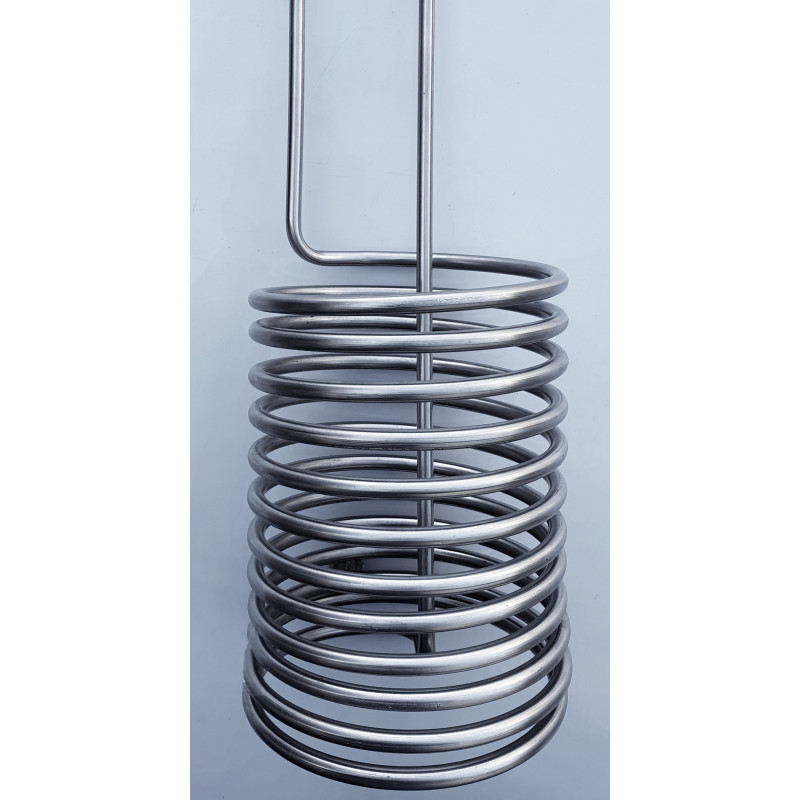SPIRALA rostfri kylare för tillverkning av ölmosspiraler från ett 10 mm rör 150x240