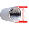 HALF JOINT JOINT 3/8" STAINLESS STAINLESS RESISTANT GW 15.1mm