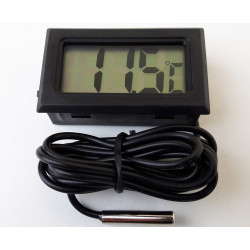 LCD-termometer med sond från -50 grader C till 110 grader C