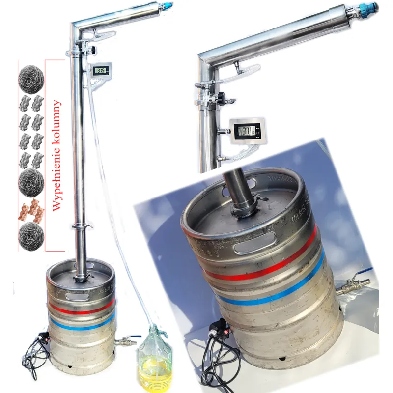 CLAMP DISTILLER 50 L STAINLESS STAINLESS ON PIPE 50 on CLAMP connector