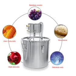 DESTYLATOR MAŁY Zwinny 20L do bimberku  smakówek i jako gąsior 