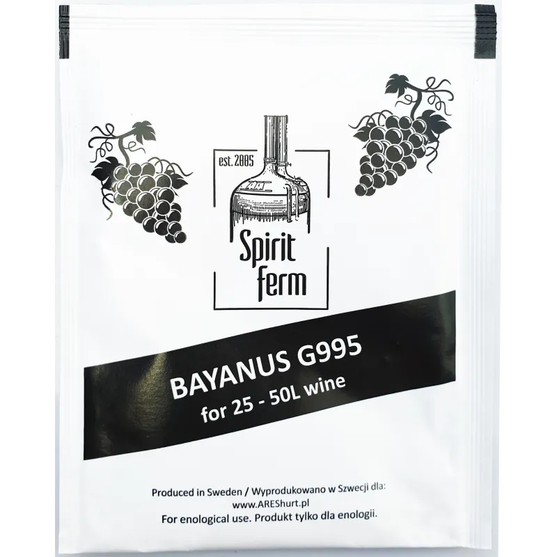 VIN VIN LEVURE Bayanus pour 25-50 litres de vin