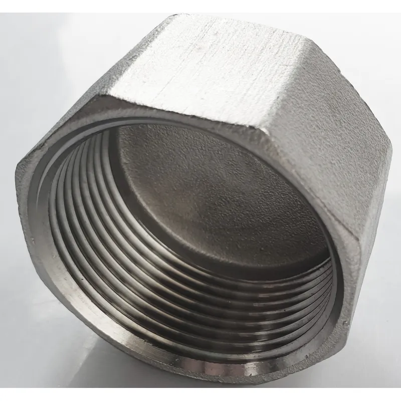 Edelstahlkappe mit Mutter GW 5/4" Säurestopfen 1 1/4"