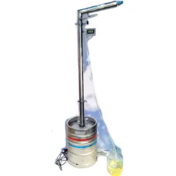 DISTILLEUR CLAMP 50 L INOX SUR TUYAU 50 sur connecteur CLAMP