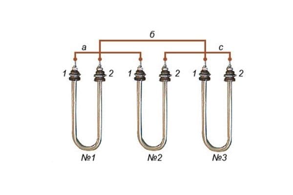 Trójkąt grzałki podłączenie