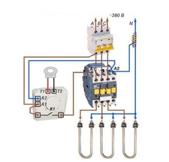 Stycznik podłączenie grzałki